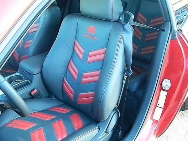 Black with red design driver seat