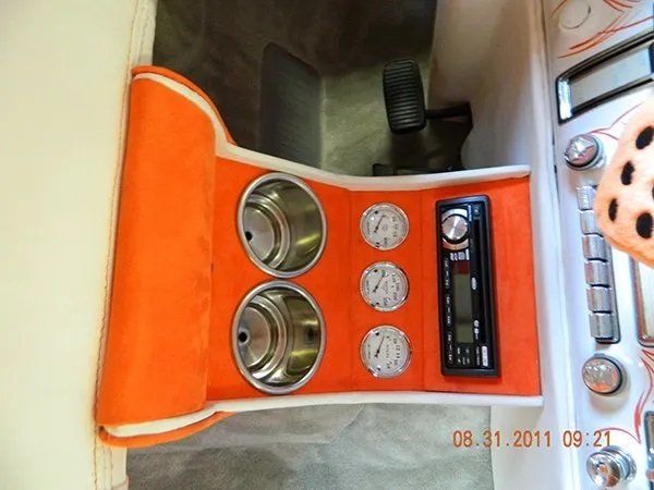Custom orange car cup holder