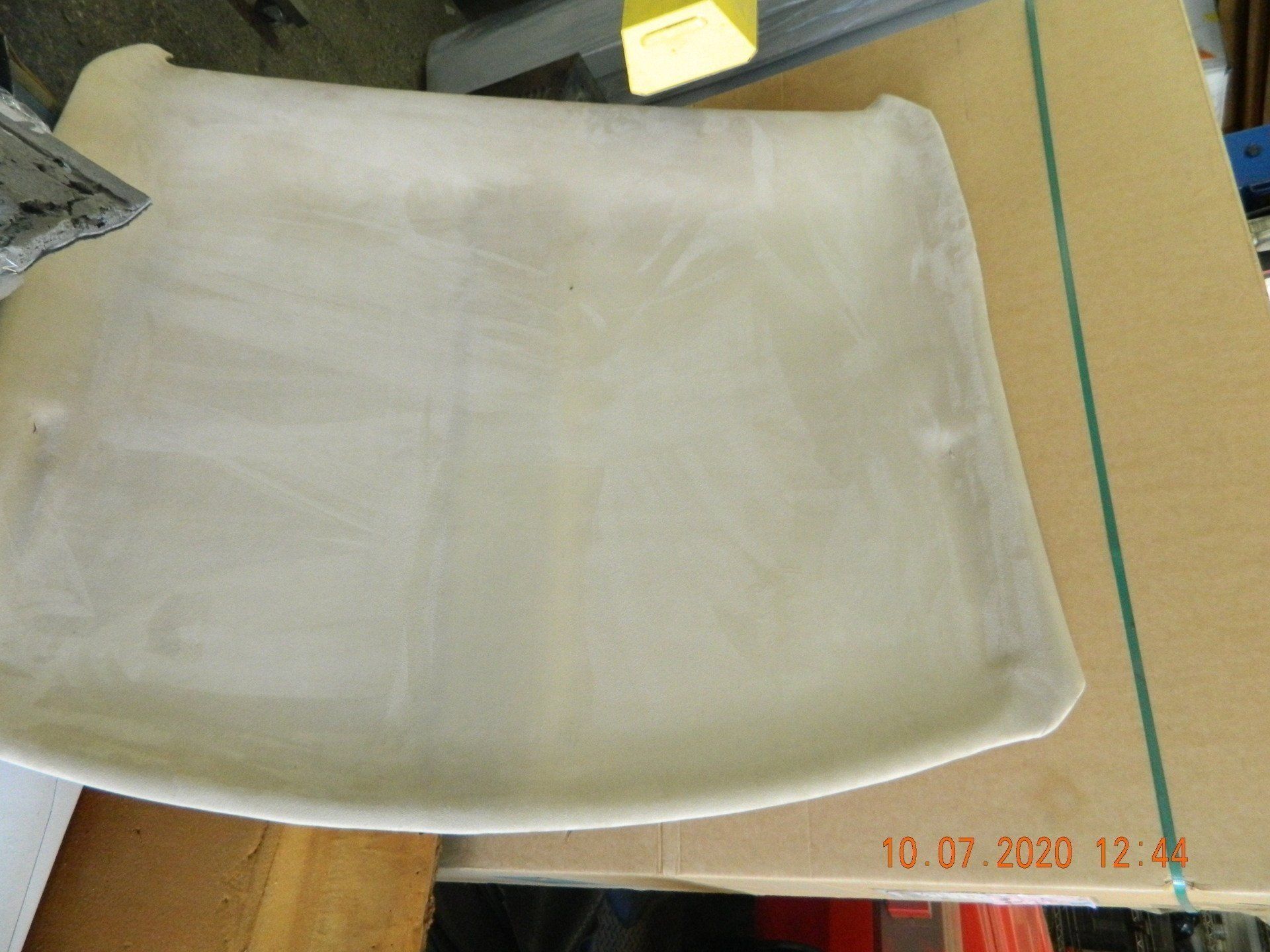 Cream headliner repairing