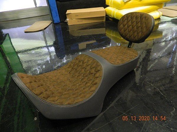 Motorcycle seat repair