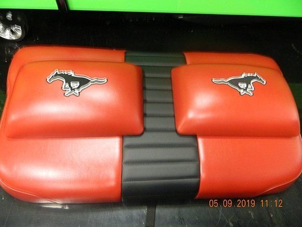 Custom red ATV seat