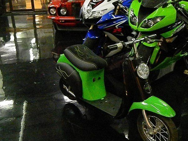 Green Scooter Motorcycle