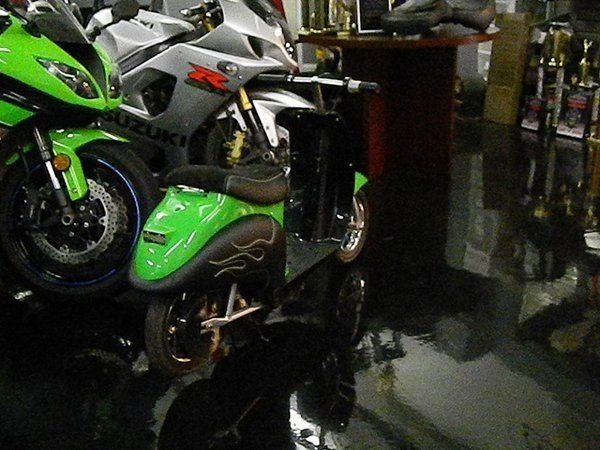 Small Green Scooter Motorcycle