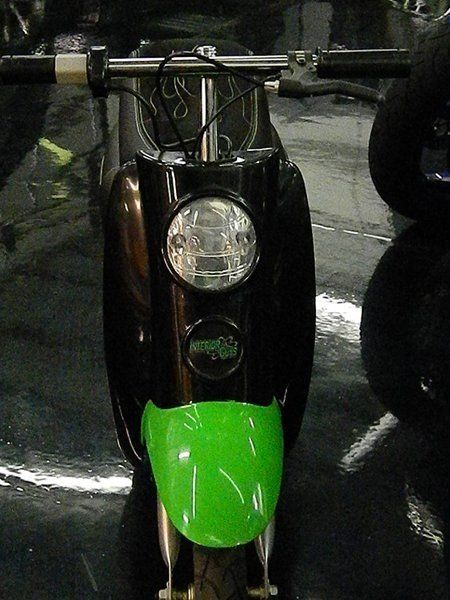 Green Scooter Motorcycle headlights