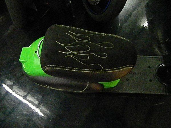 Green Scooter Motorcycle custom seat