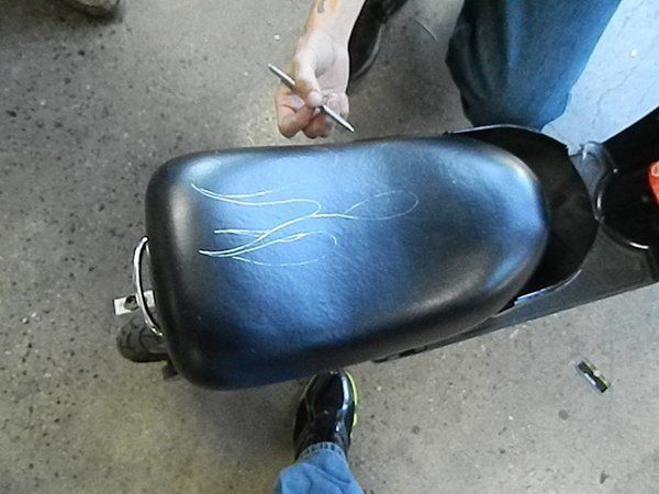 Scooter Motorcycle seat repair