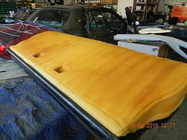 Back seat foam repairing