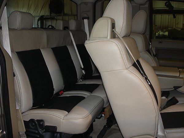 Custom cream with black seat