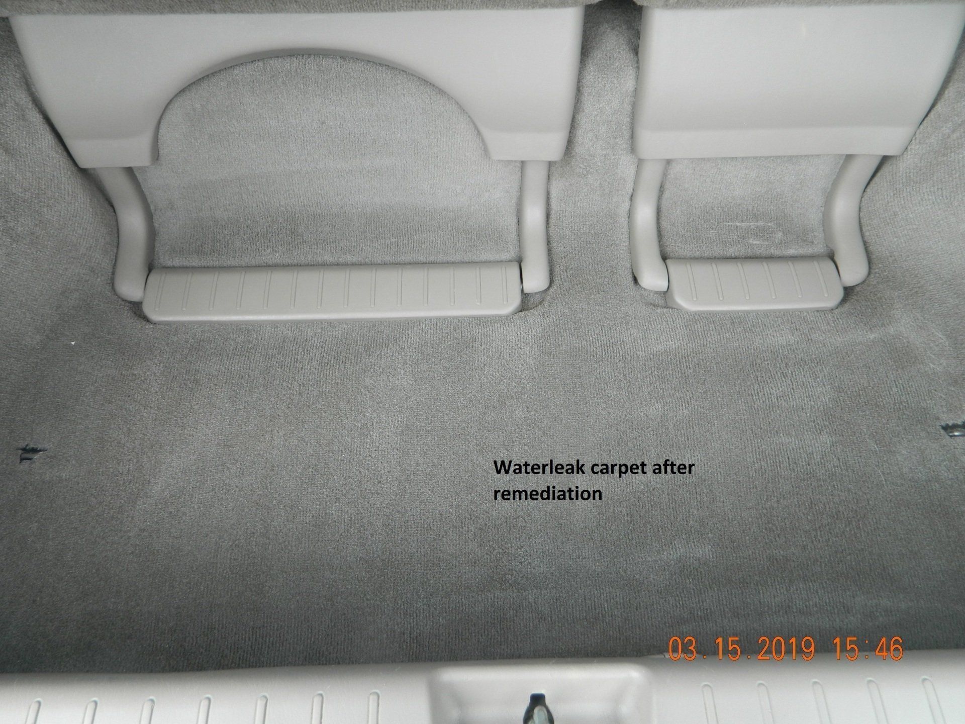 Water leak carpet after remediation