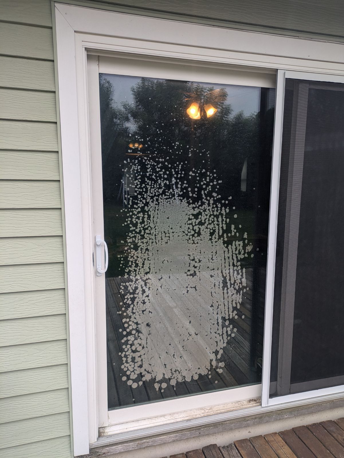 Glass door with seal failure