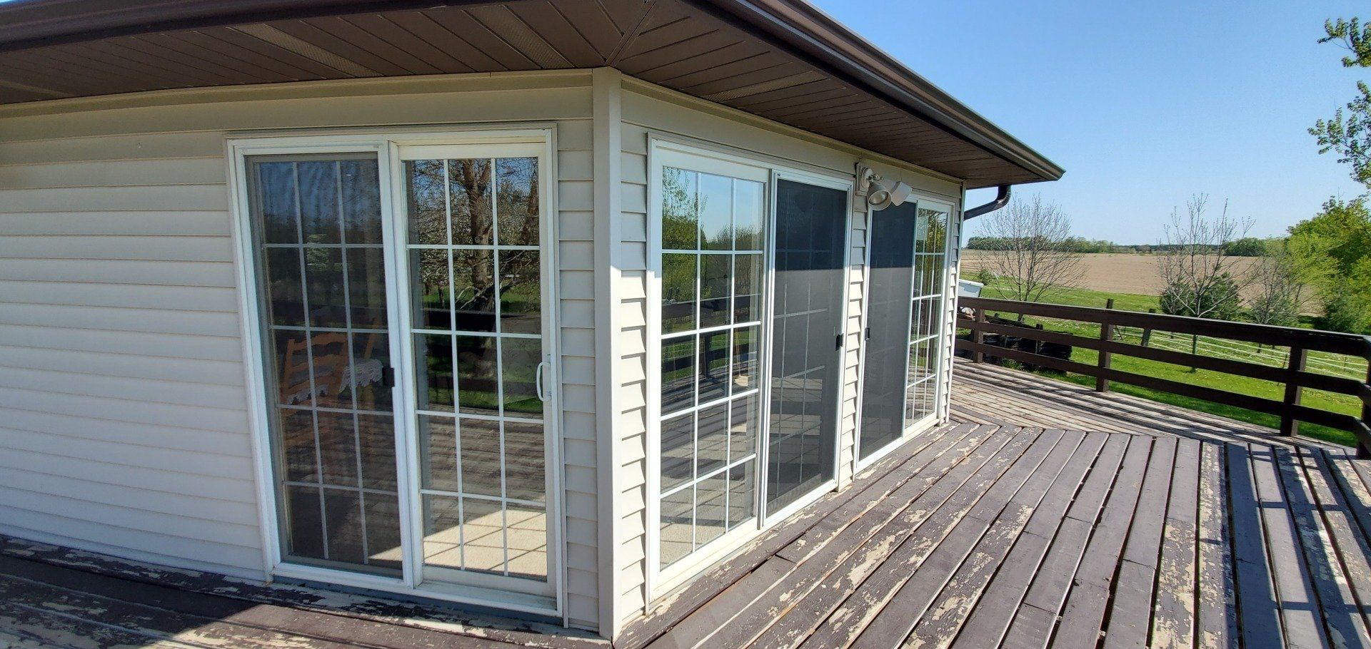 Patio door glass installation