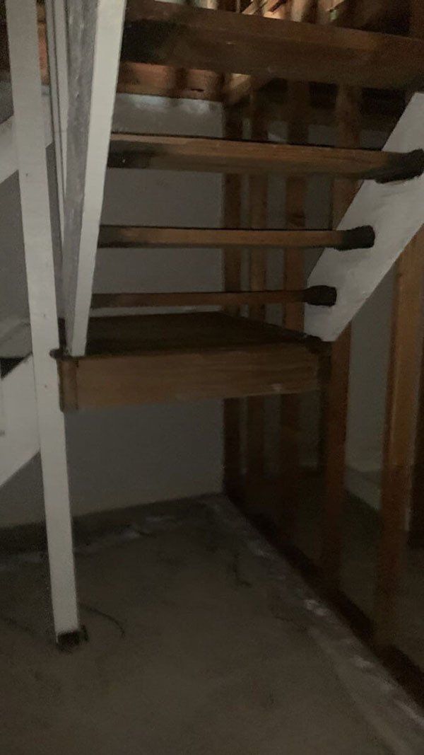 under the stairs