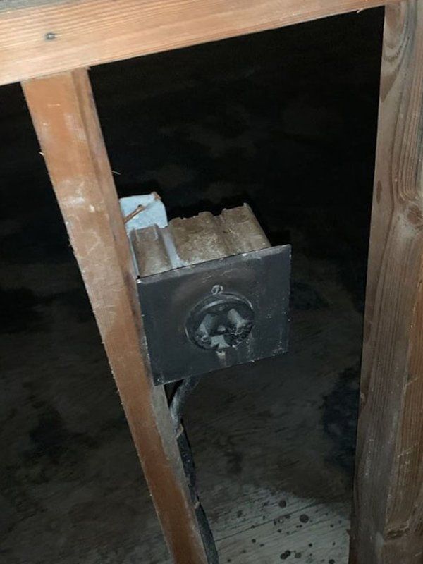 Fire Damage electrical outlet