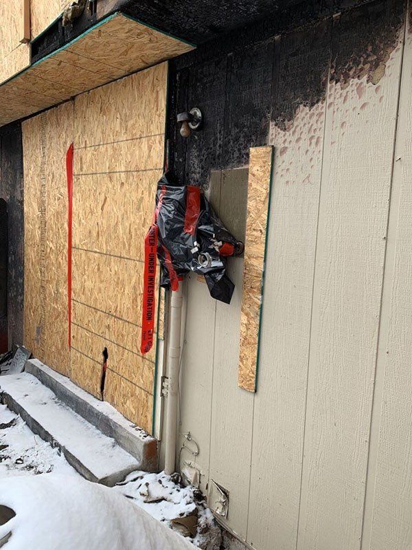 exterior fire damage