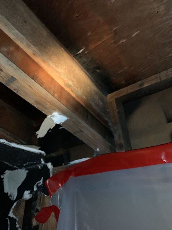 Ceiling fire damages