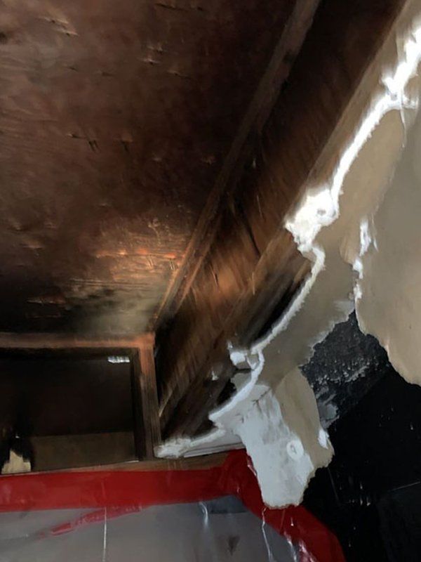 damaged ceiling