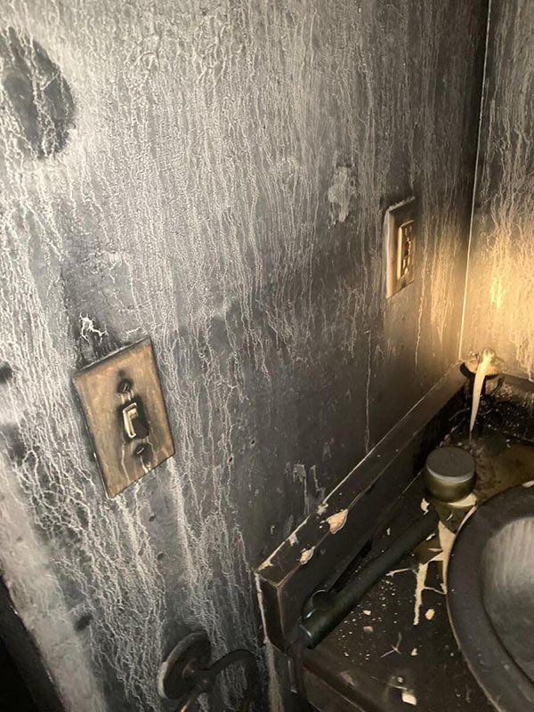 smoke residue on walls