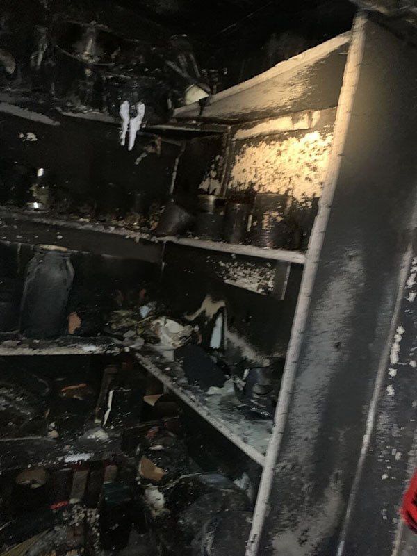 damaged house from fire