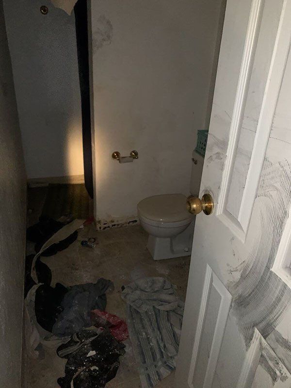 smoke residue in the bathroom