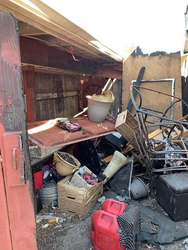 aftermath of a residential fire