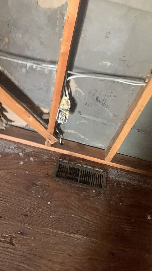 fire damaged ceiling