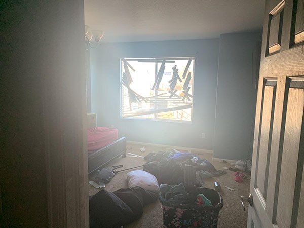 Broken Window Blinds