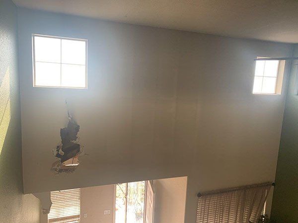 damaged high ceiling