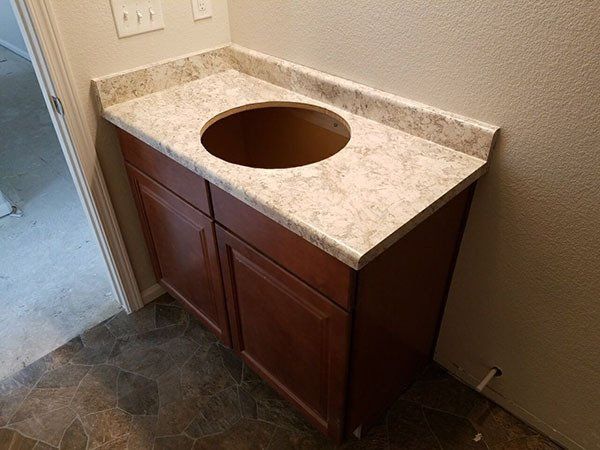 bathroom countertop without sink