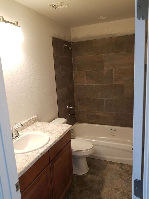 bathroom after mold mitigation