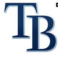 A logo for the tampa bay rays is shown on a white background.