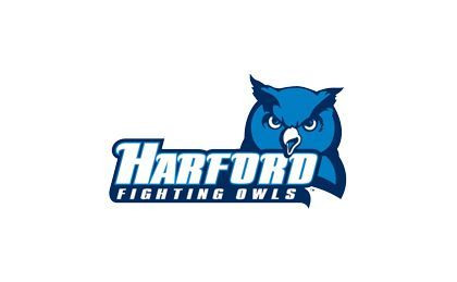 The harford fighting owls logo has a blue owl on it.