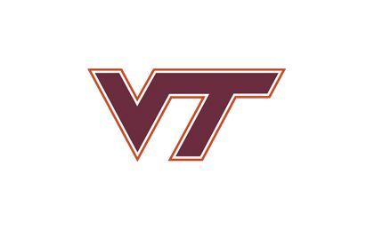 The logo for the university of virginia football team is a burgundy and white logo on a white background.