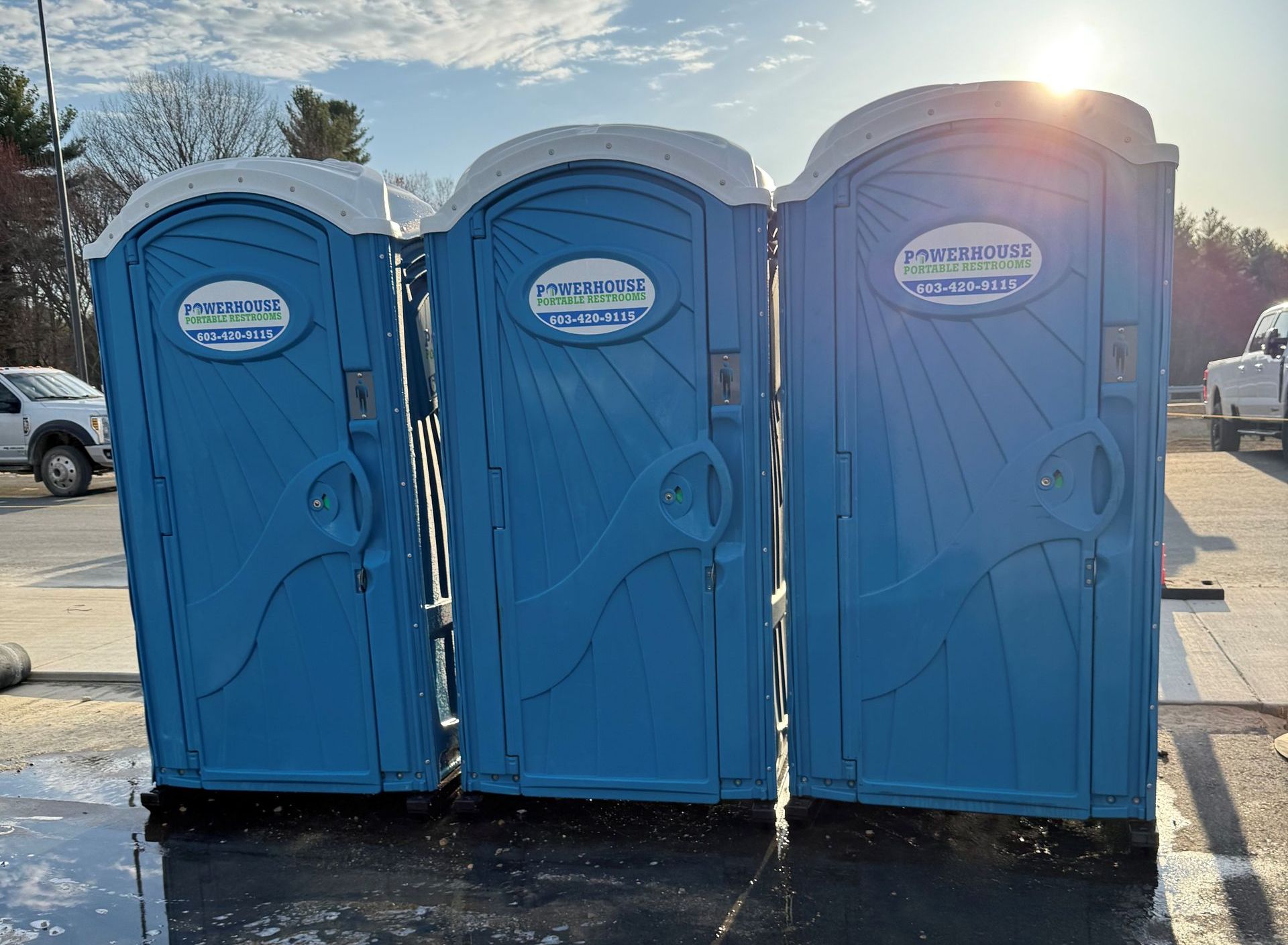 Outside Portable Toilets
