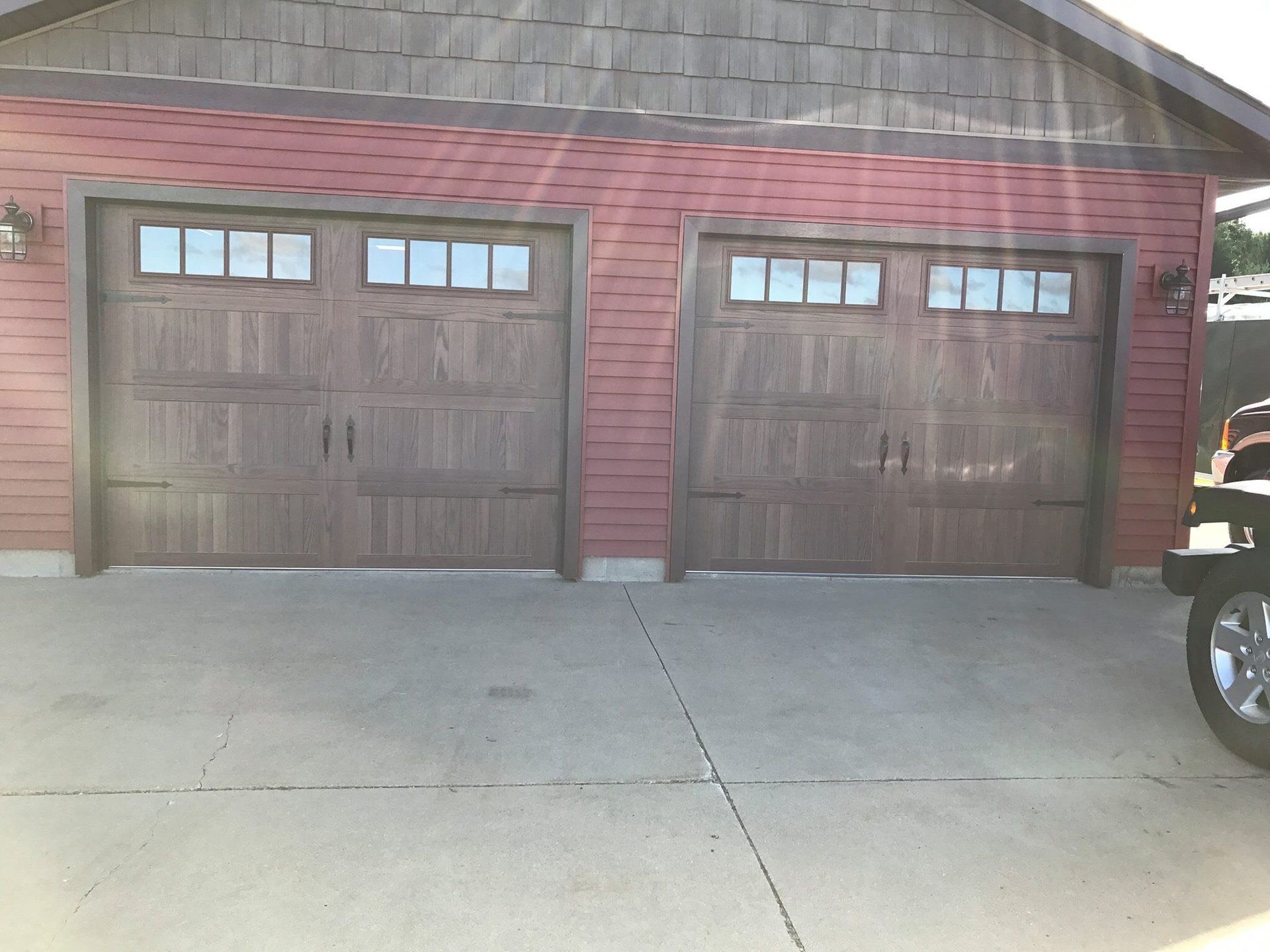 Wide garage doors
