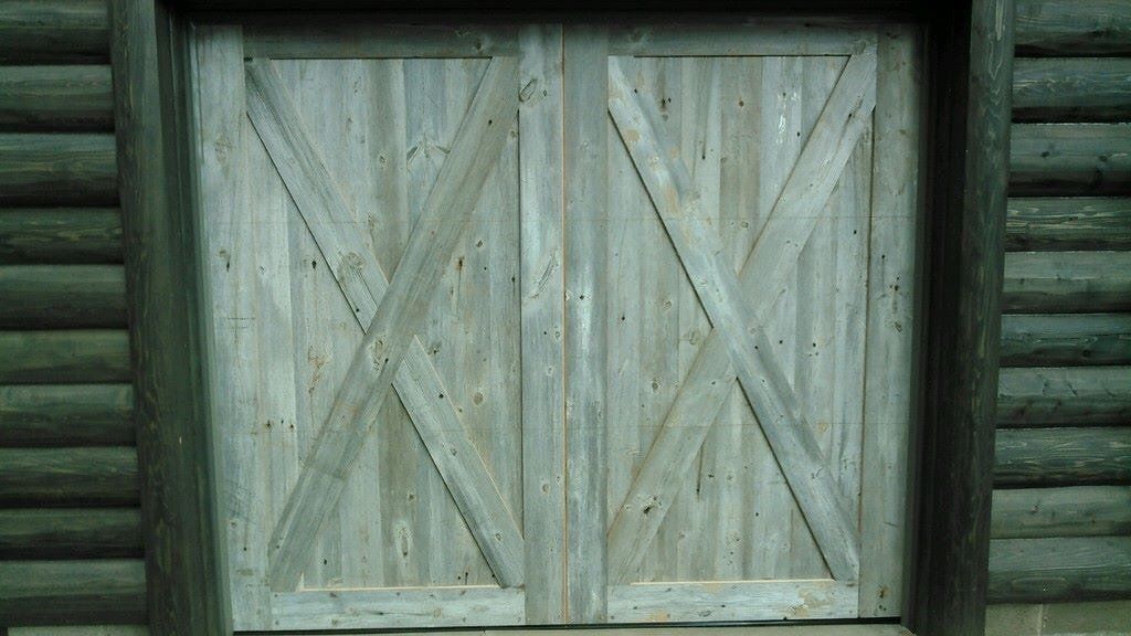 Wooden garage doors
