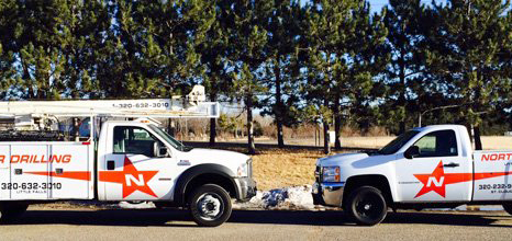 North Star Drilling service vehicles