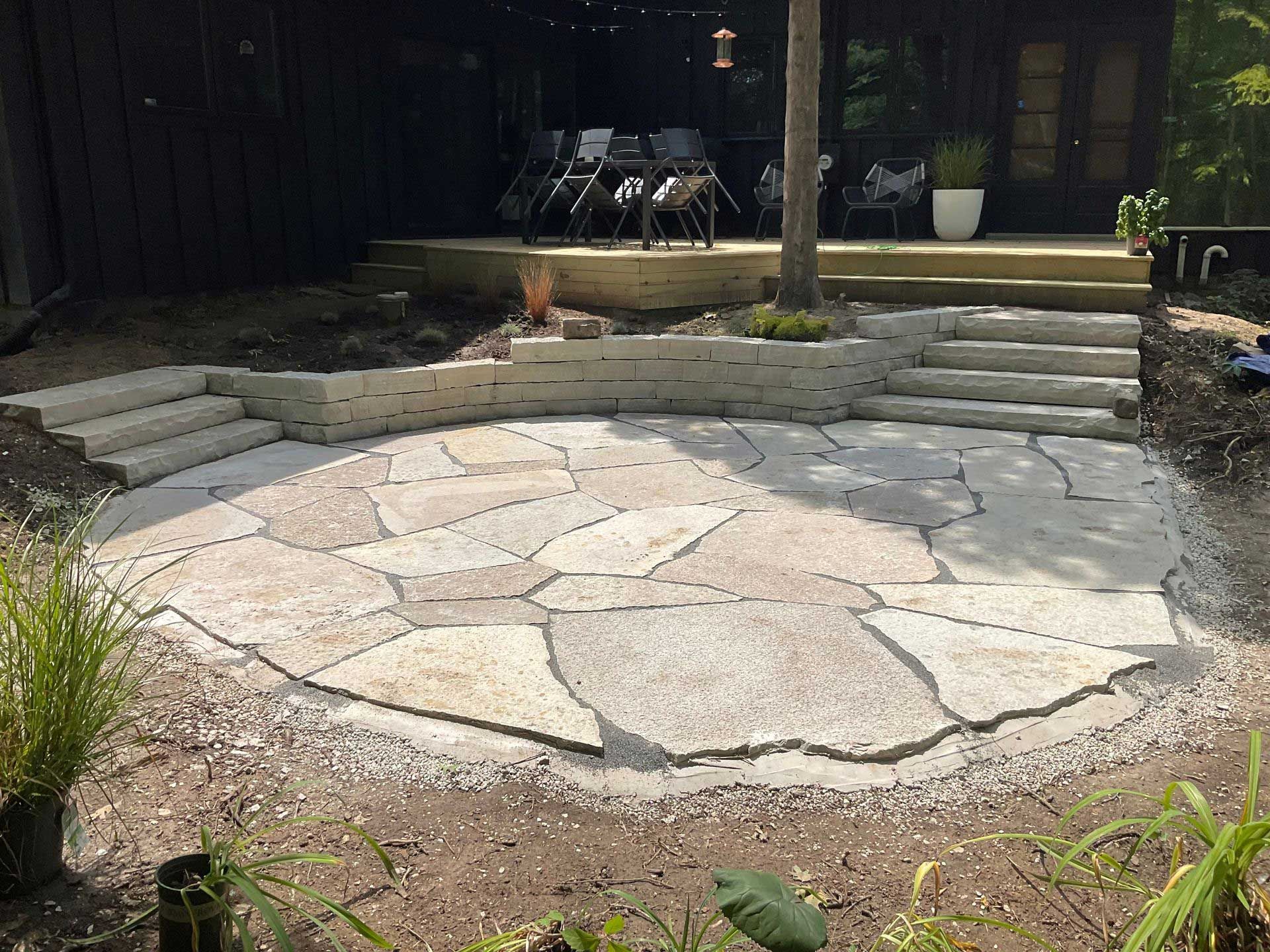 newly built patio