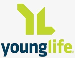 The logo for younglife is green and blue