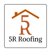Logo for 5R Roofing, featuring a stylized orange roof over the number 5 and the letter R, with "5R Roofing" below.