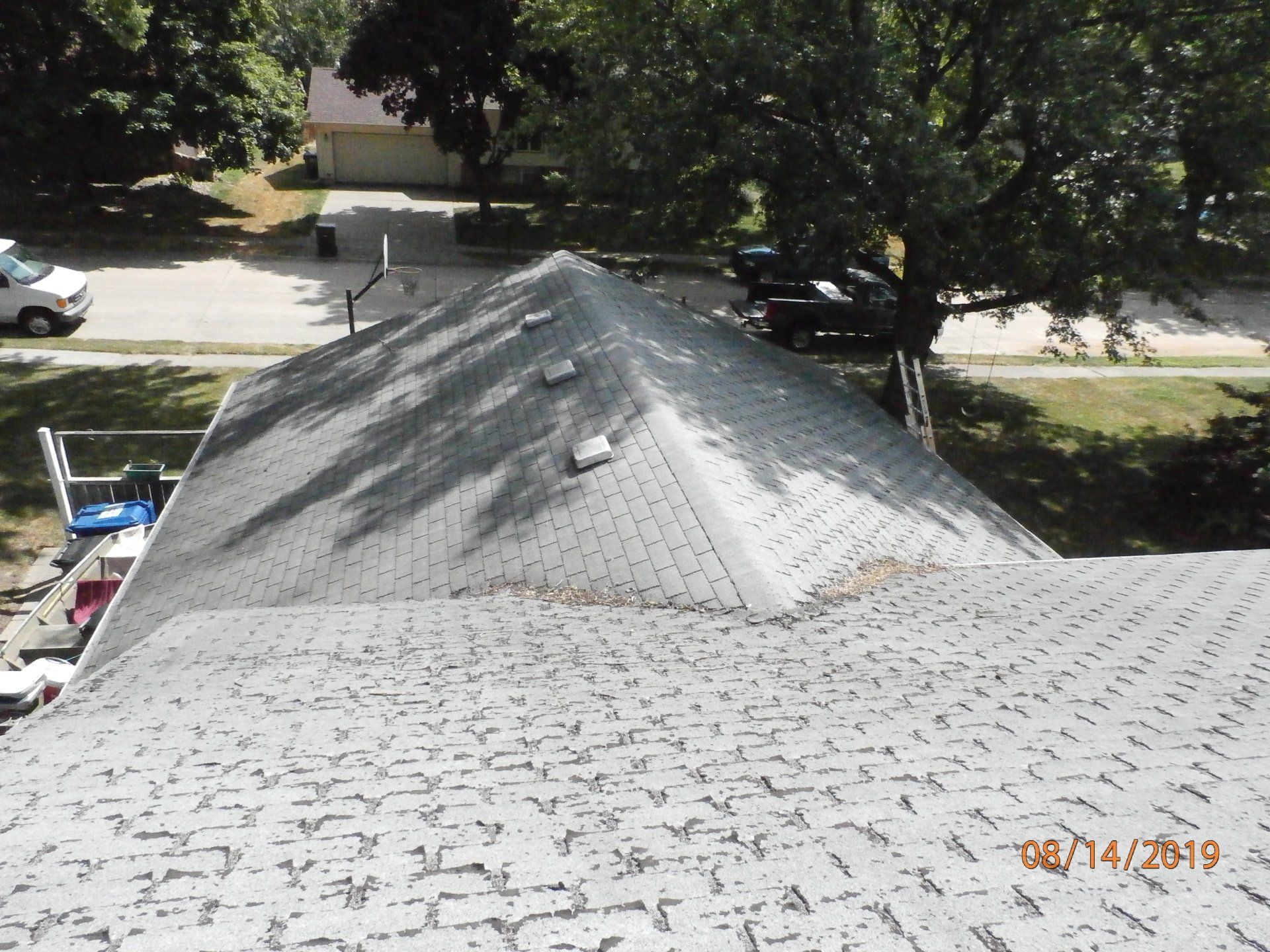 A picture of a roof taken on 06/14/19