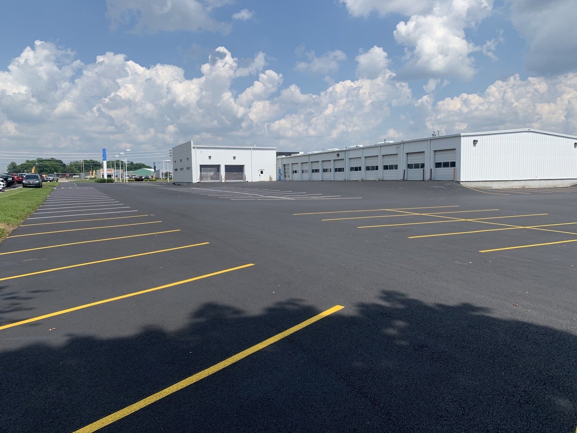 Industrial parking stripes