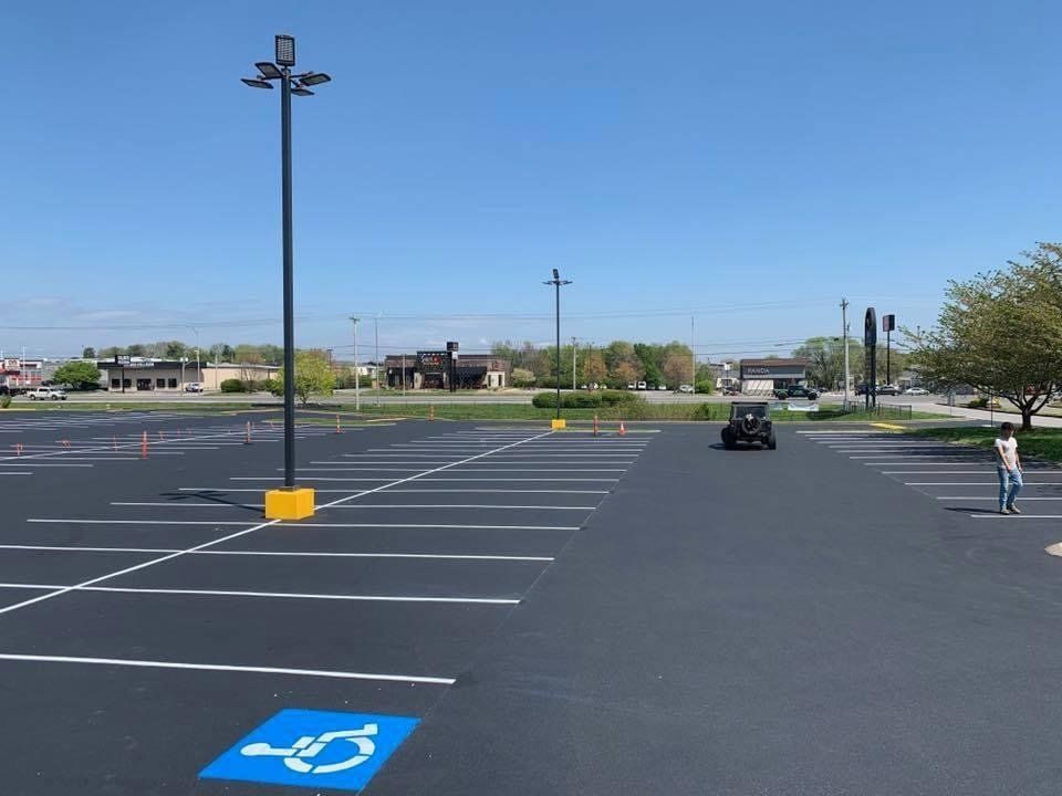 Parking stripes and PWD marking