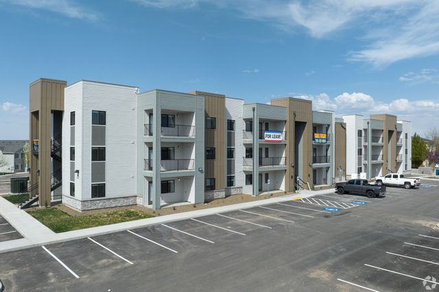 Apartment complex with balconies