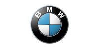 BMW logo with black ring, white and blue quadrants, and 
