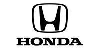 Honda logo: Black and white emblem with a stylized 