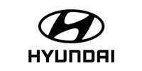 Hyundai logo: Black emblem in an oval shape, with 