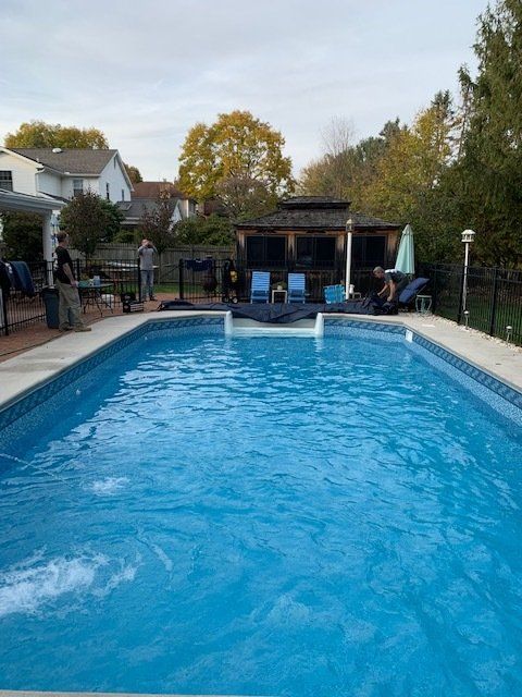 Installing pool cover
