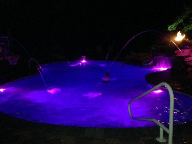 Pool at night