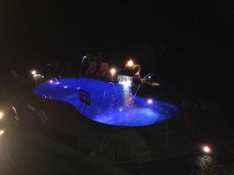 Pool at night