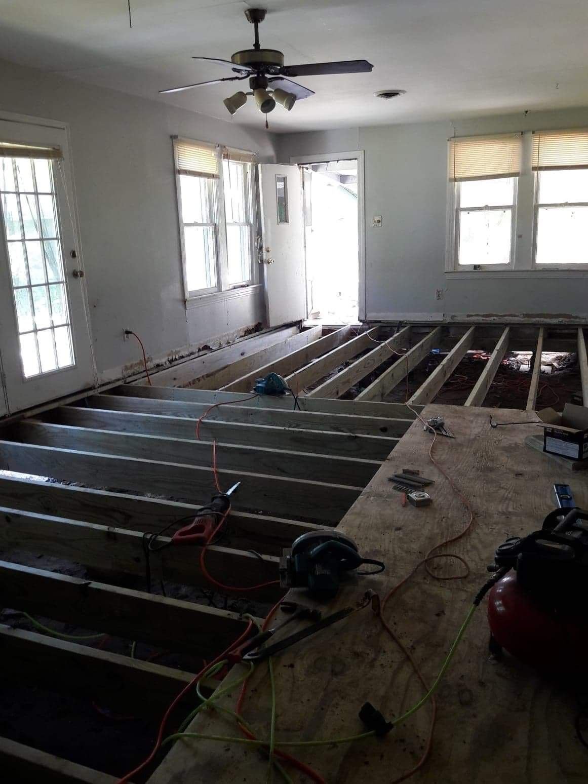 subfloor repair installation
